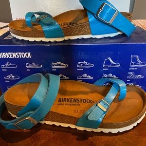 Birkenstock Yara ocean blue 6 medium new